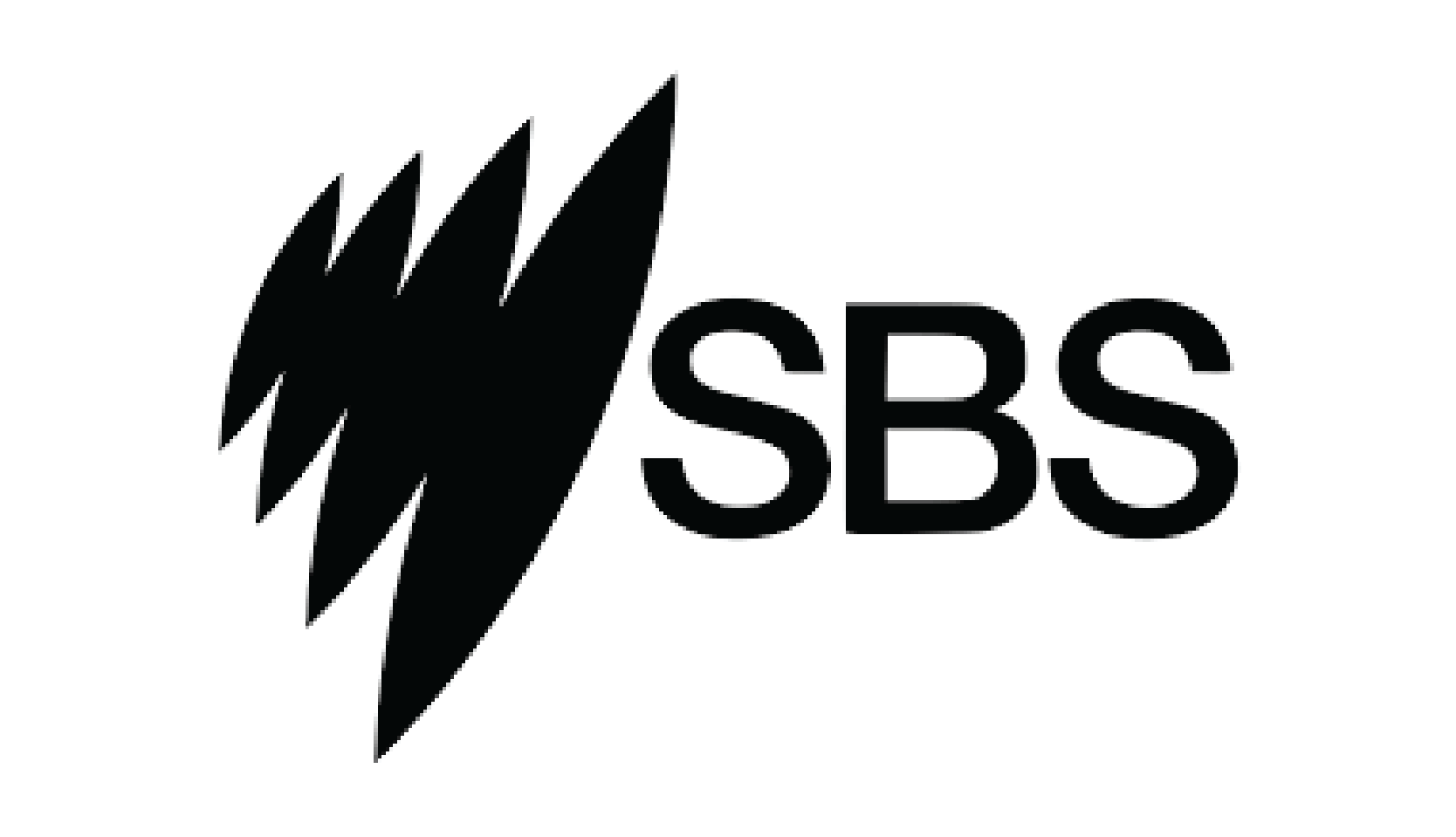 SBS black and white logo. Christina Stephens Adaptive Clothing Australia. 